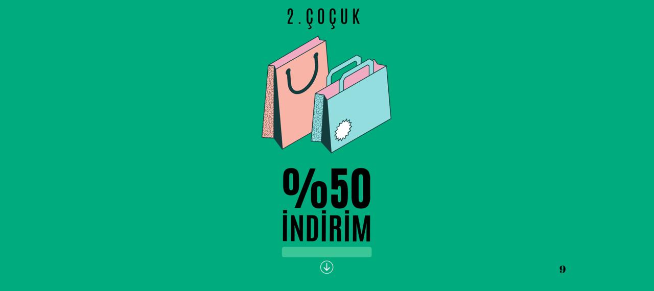 İkinci çocuk yüzde elli indirim görseli